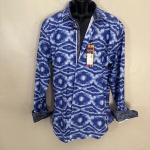 Spazio Contrast Long Sleeve Shirt XL New with tags 80% cotton/20% polyester